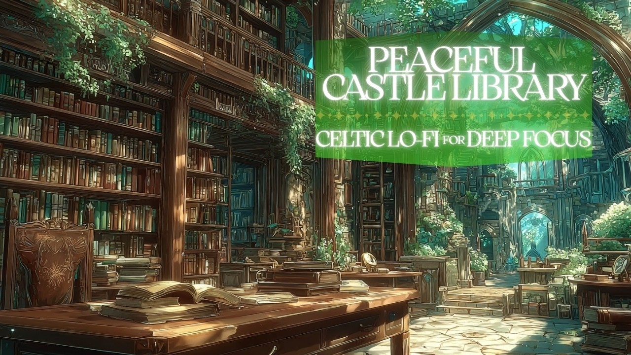 Peaceful Castle Library | Celtic Study Music for Deep Focus, Reading & Relaxation