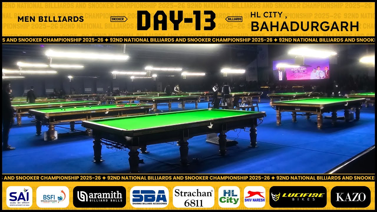 B.BHASKAR VS RAFATH HABIB || BILLIARDS || 92nd SBA National Billiards & Snooker Championship 2025–26