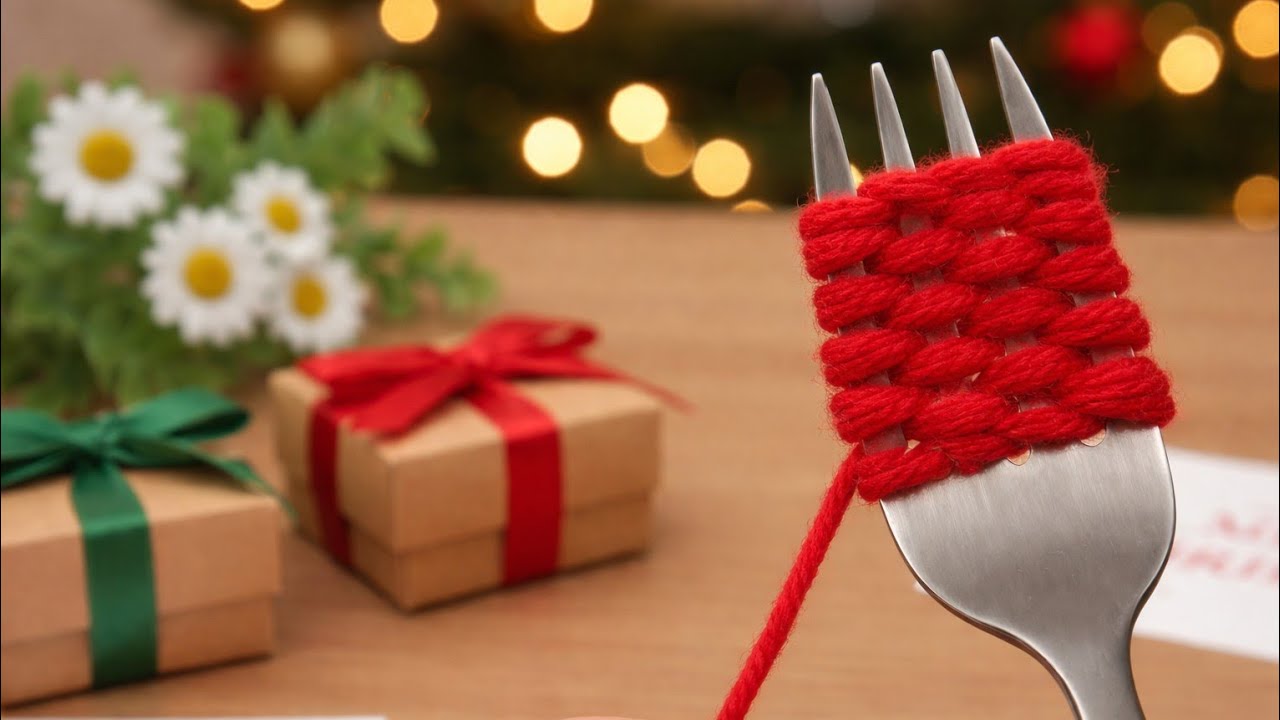 A wonderful gift for Valentine's Day 😍❤️ making with a FORK 😳😍 VERY EASY GİFT MAKİNG 