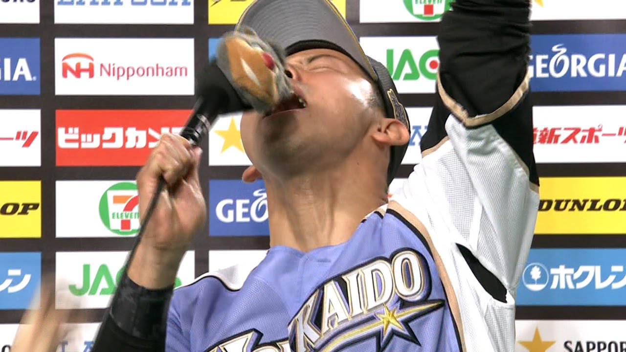 【プロ野球パ】「ファイターズ最高」がこだまする矢野のヒーローインタビュー 2015/06/14 F-DB