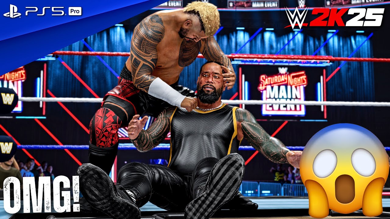 WWE 2K25 - Jimmy Uso vs. Solo Sikoa (c) - US Championship Match at SNME | PS5 Pro [4K60]