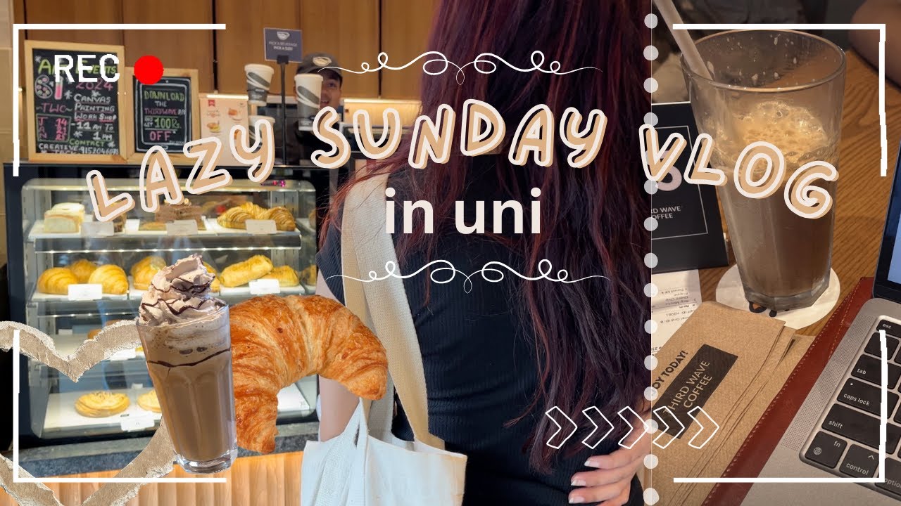 lazy sunday vlog🐞🌳 || ft. working in a cafe+ haul+ selfcare🧯🫶