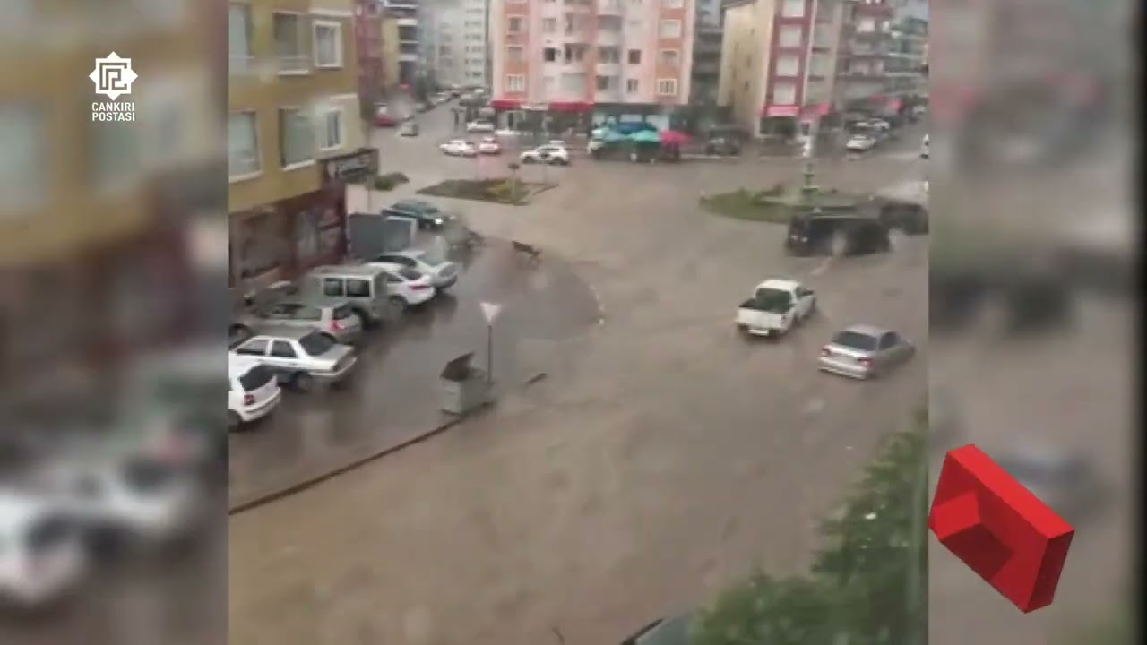 Çankırı’da Tatlıçay’a sel böyle geldi!
