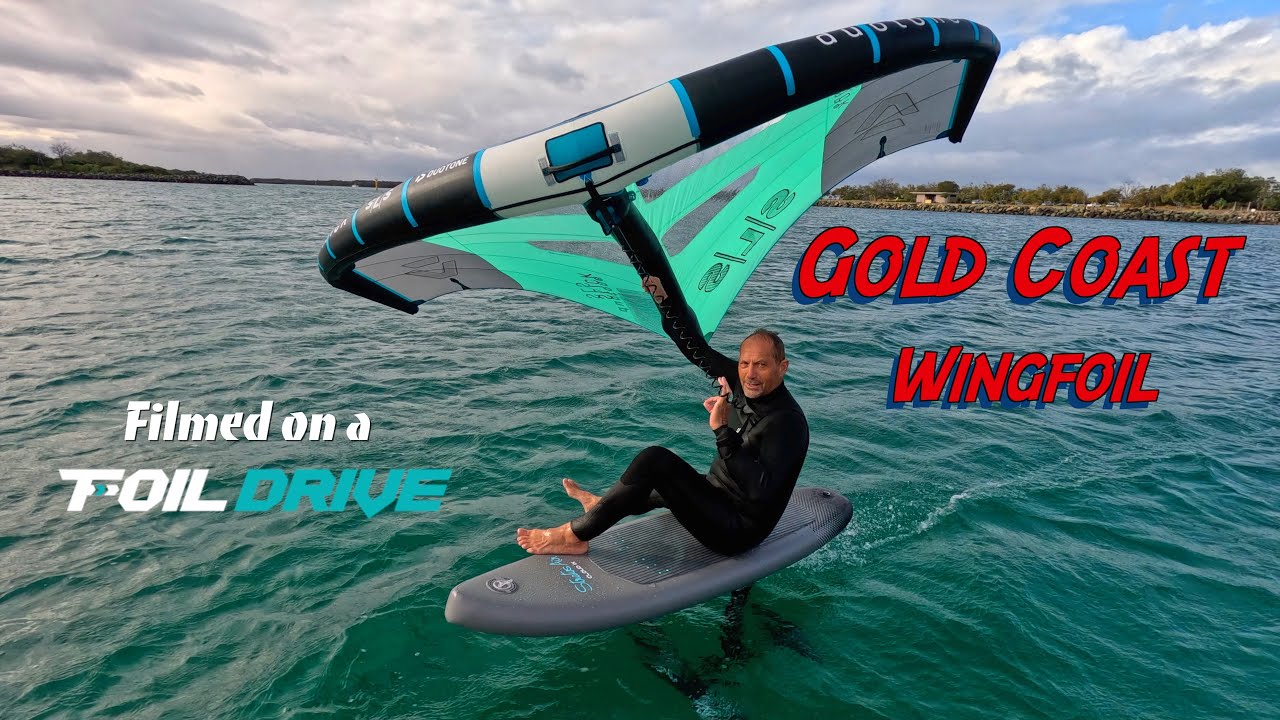 Gold Coast Wingfoil Filmed from a Foil drive