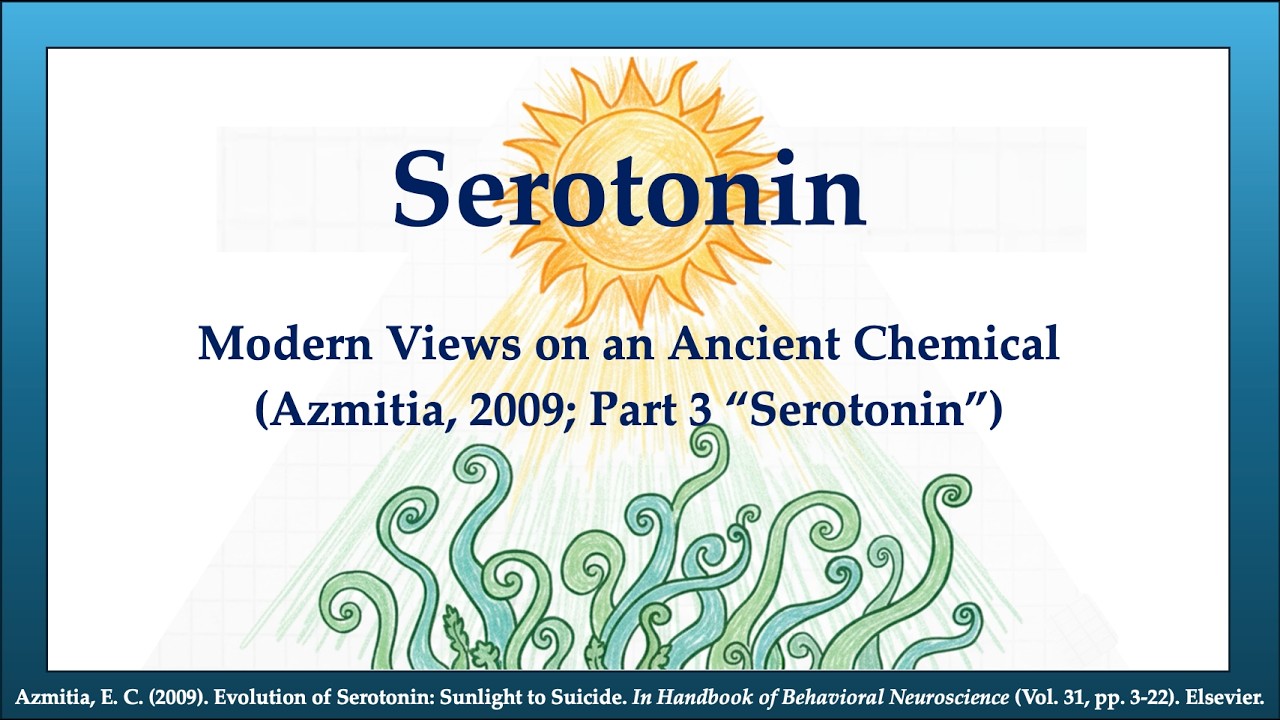 Serotonin: Biosynthesis, Presence, Receptors, & Function (Azmitia, 2009, Pt 3)