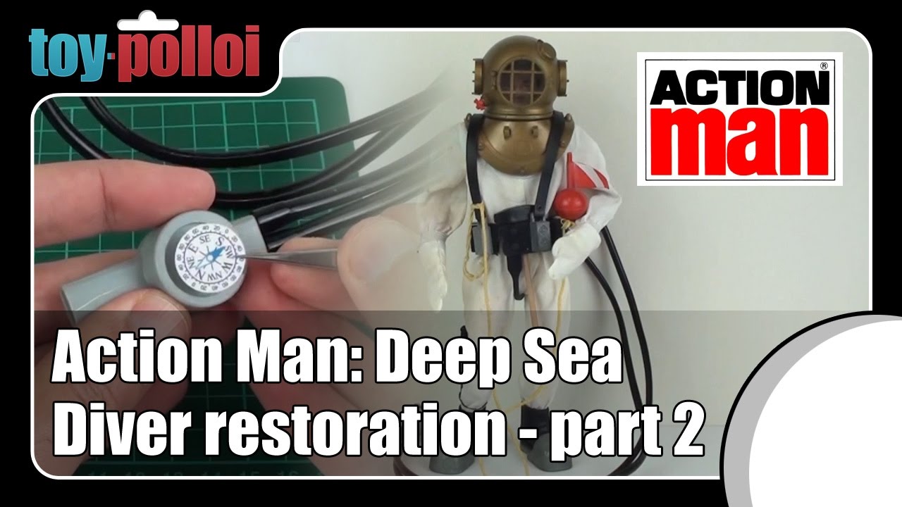 Vintage Action Man Deep sea diver restoration part 2/2 - Toy Polloi