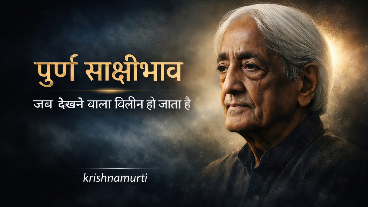 कृष्णमूर्ति का सबसे गहरा सत्य | पूर्ण साक्षीभाव जब देखने वाला विलीन हो जाता है