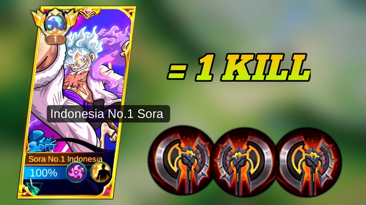 SORA NEW SKIN MONKEY D. LUFFY GEAR 5 COLLABS VERY AMAZING🔥😱 | MOBILE LEGENDS