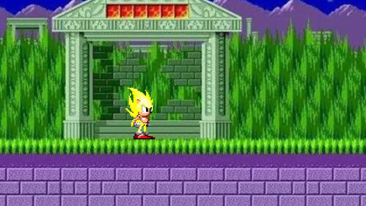 Playing sonic on￼ Roblox: marble zone