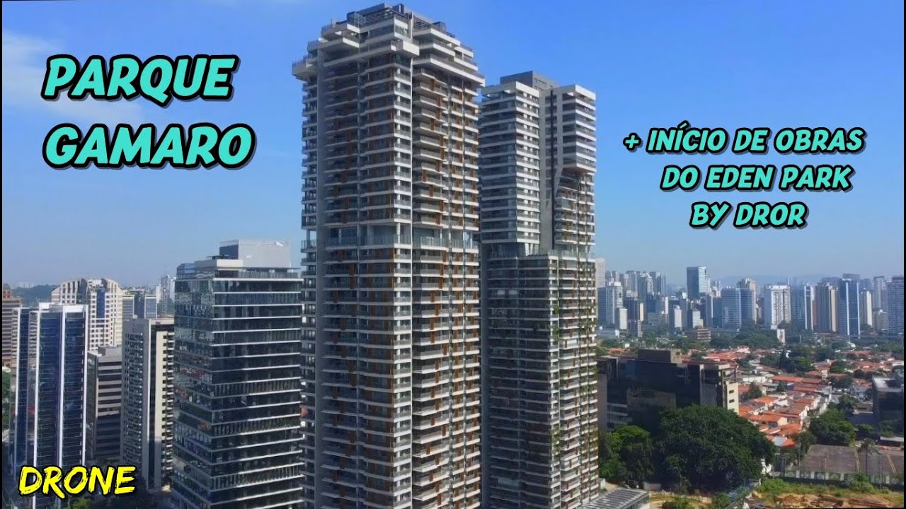 Vídeo Extra! Drone no Brooklin: Parque Gamaro e início de obras do Eden Park by Dror - São Paulo