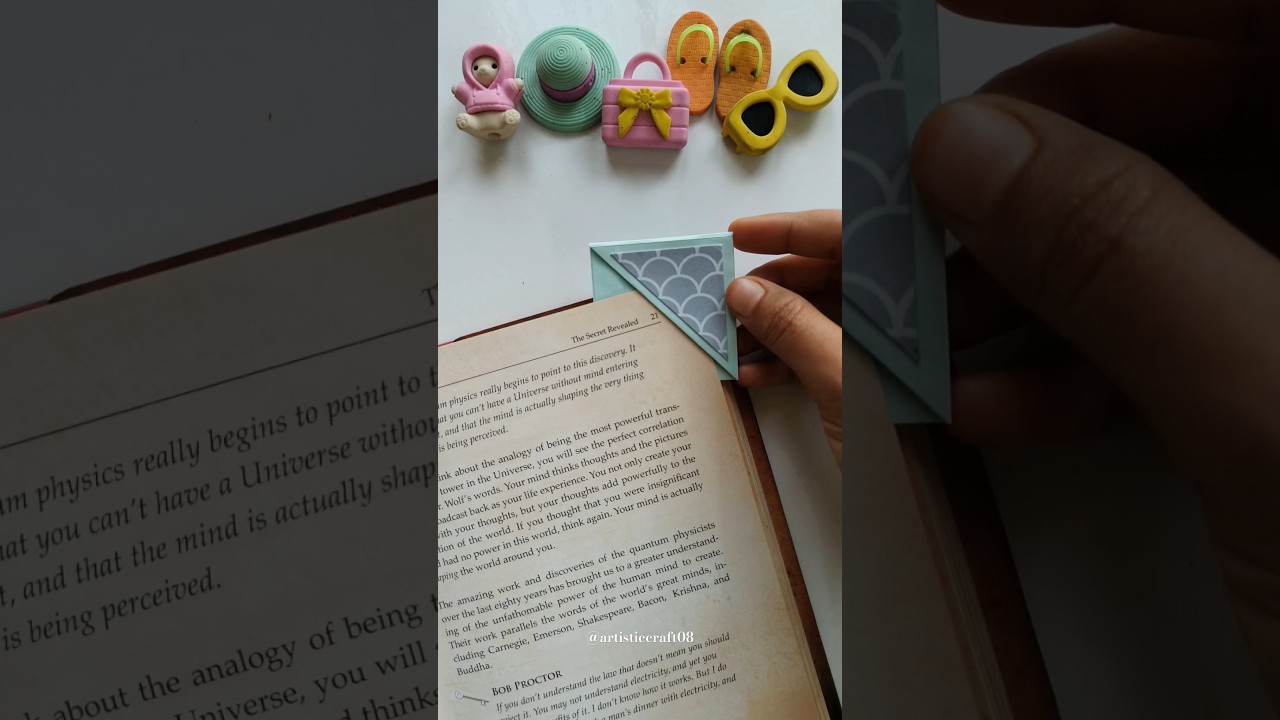 DIY corner bookmark ideas✨🌷 #shorts #crafts #diy