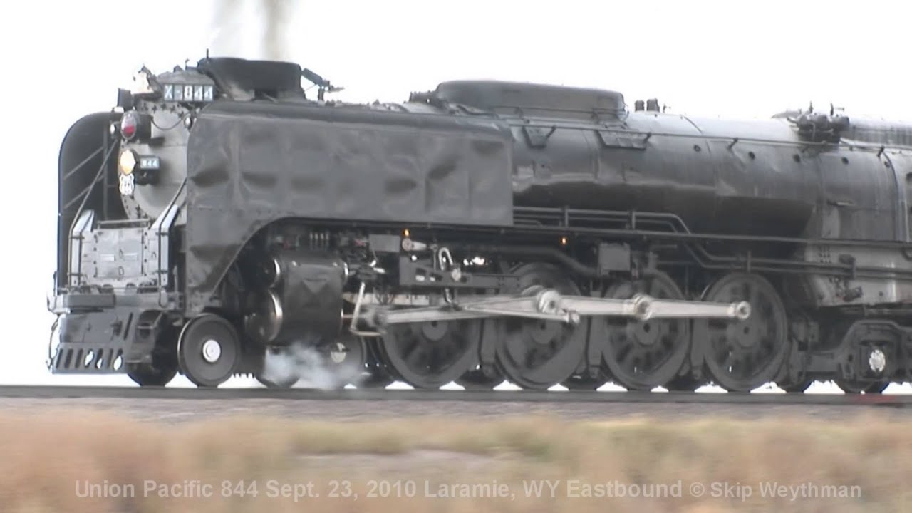 Union Pacific 844 Highball out of Laramie