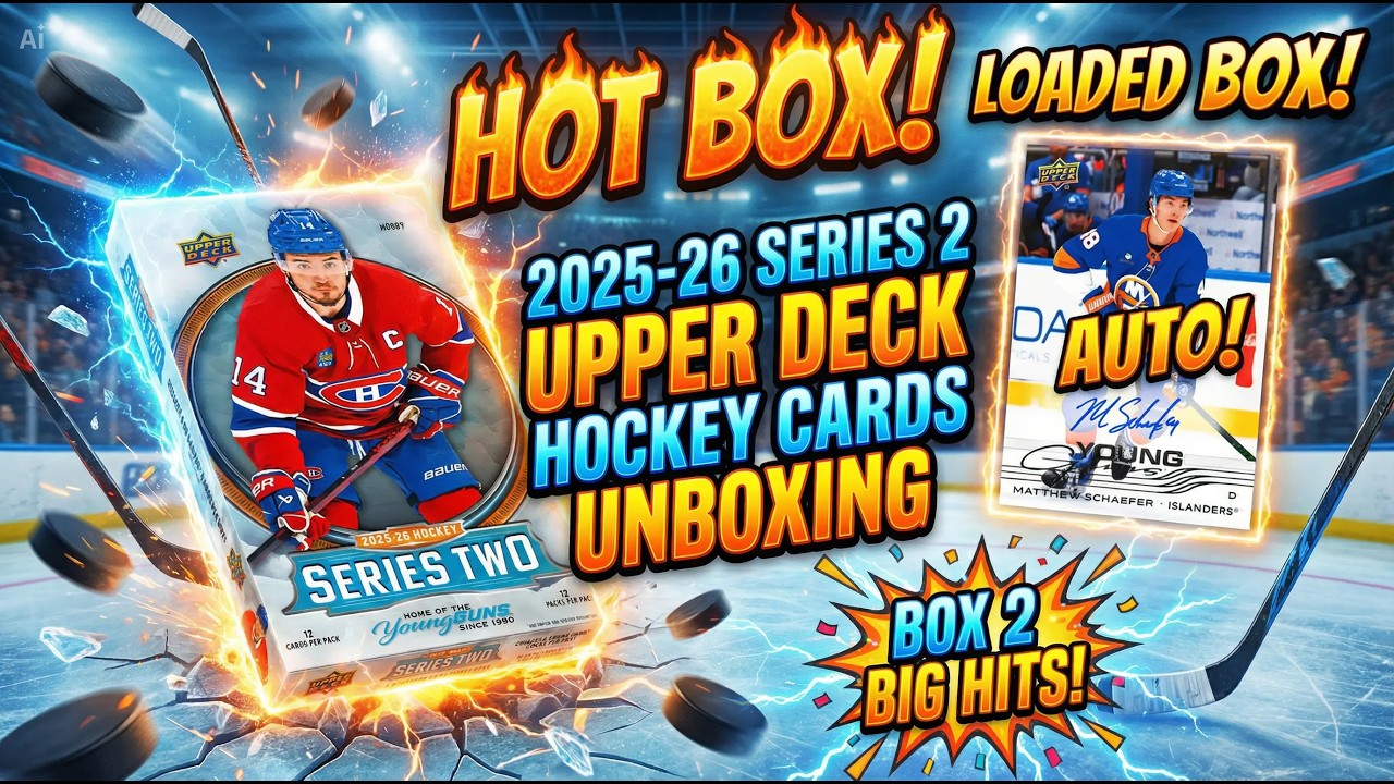 HOT BOX! AUTO! LOADED BOX! 2025-26 SERIES 2 UPPER DECK HOCKEY CARDS UNBOXING BOX 2 BIG HITS!