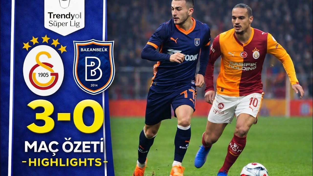 GALATASARAY 3-0 BAŞAKŞEHİR MAÇ ÖZETİ HİGHLİNTİNS MAÇ SONUCU 