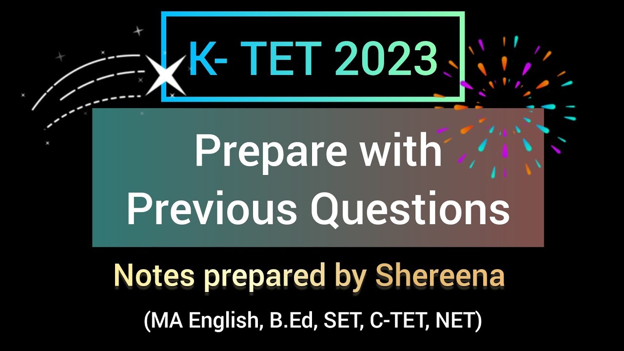 KTET 2023 Cat 3 Part 3 English