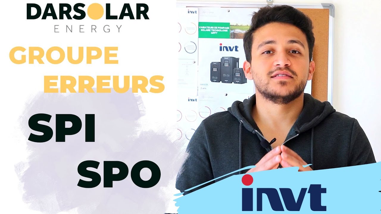Variateur INVT : Groupe des erreurs SPI et SPO