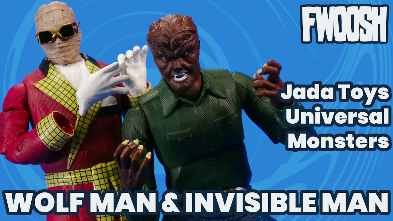 Jada Toys Universal Monsters The Wolf Man and The Invisible Man Action Figure Overview