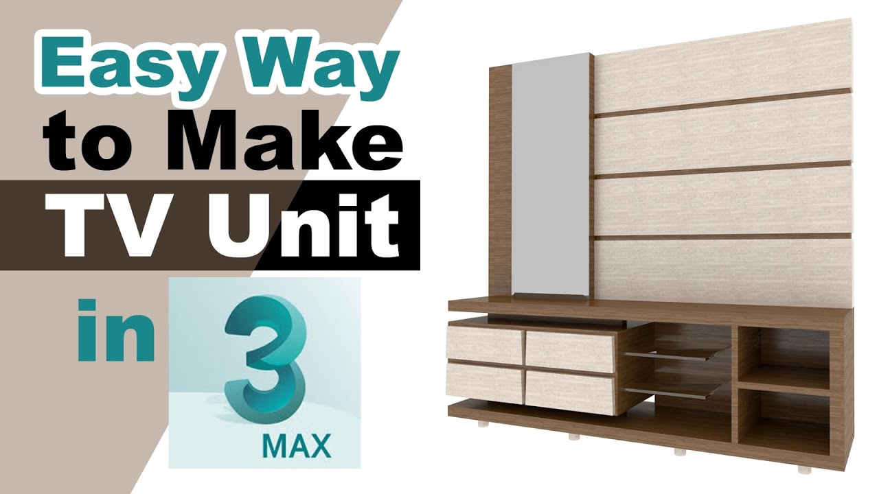 TV Unit Design | 3Ds Max Tutorial in Hindi | Allrounder Bhai