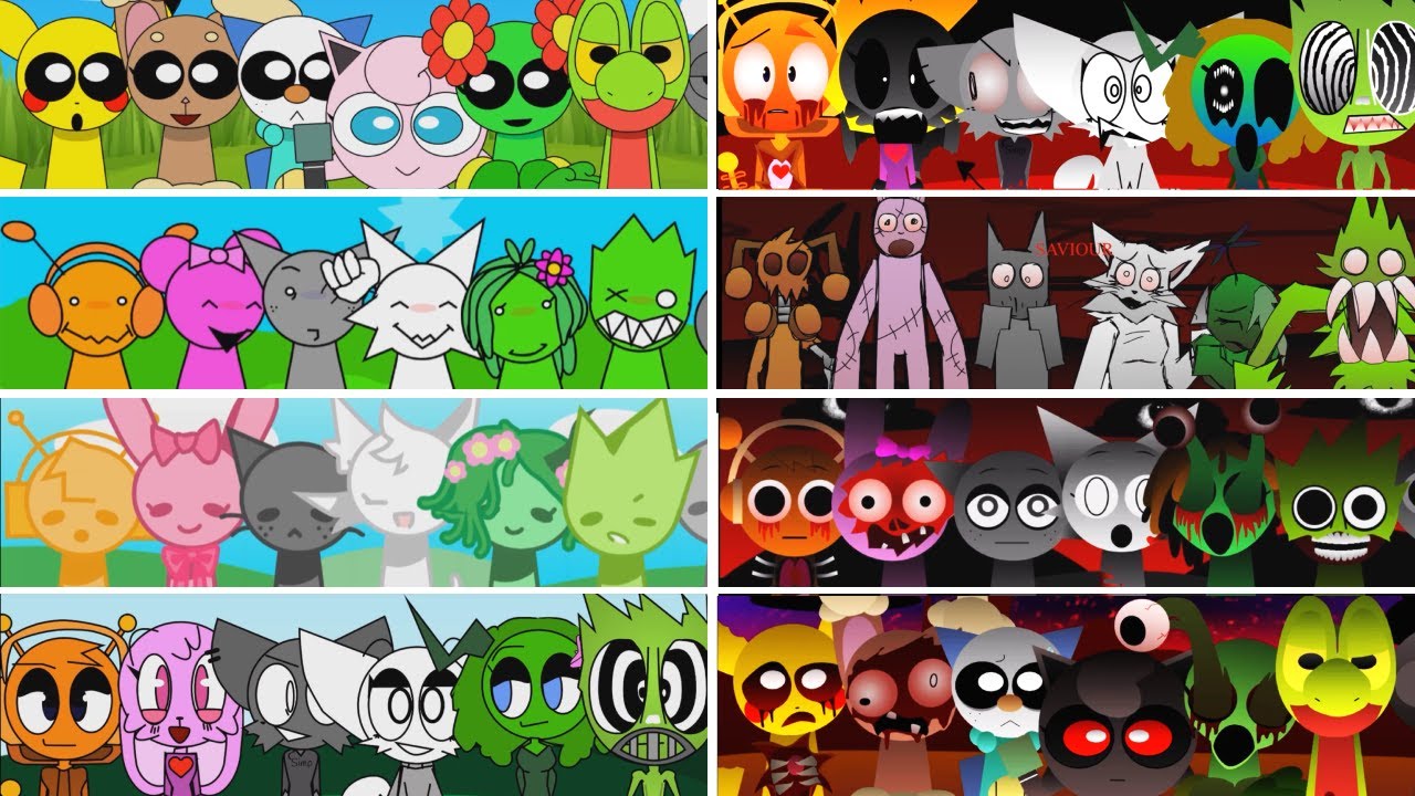 Incredibox - Sprunki but THREE LOVE COUPLES TOGETHER in Different Mods #spunki #incredibox