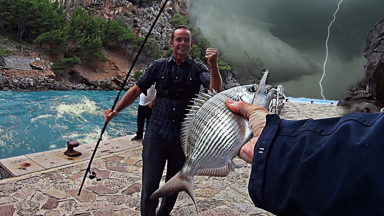 [AVENTURA de PESCA y SUPERVIVENCIA] +3m OLA/+100km VIE, BRUTALES CONDICIONES! sino PESCAS no COMES!!