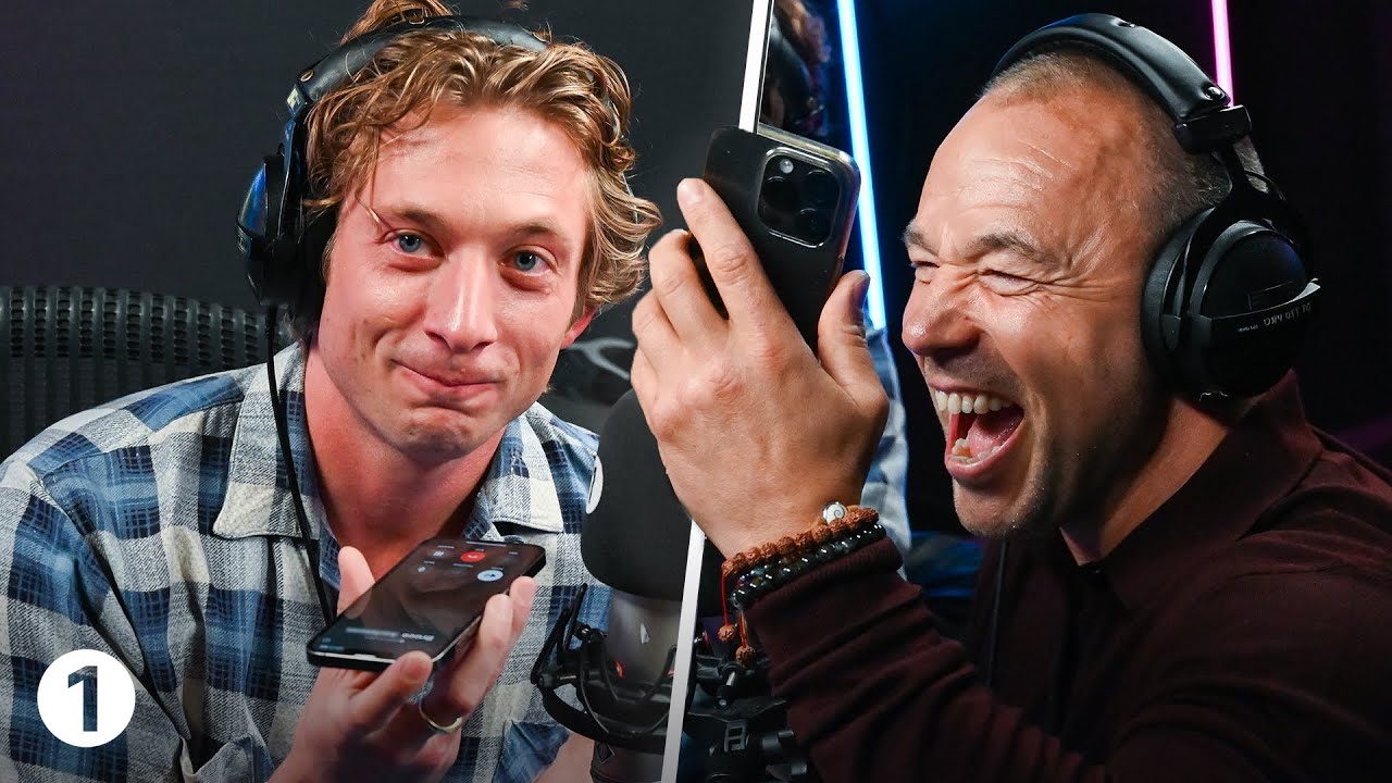 Jeremy Allen White & Stephen Graham call their famous friends – are they sitting or standing?!