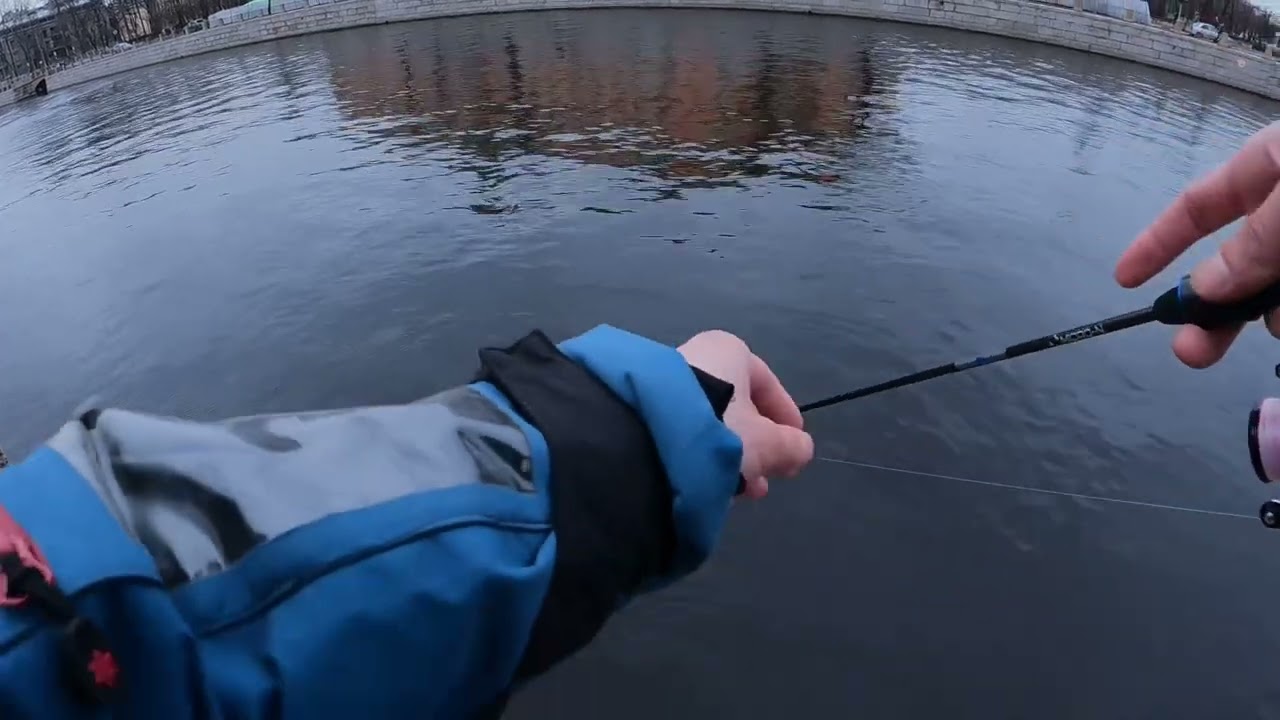 Ловля окуня на Фонтанке.Первые впечатления от спиннинга Narval Micro-N#fishing #рыбалка #нева