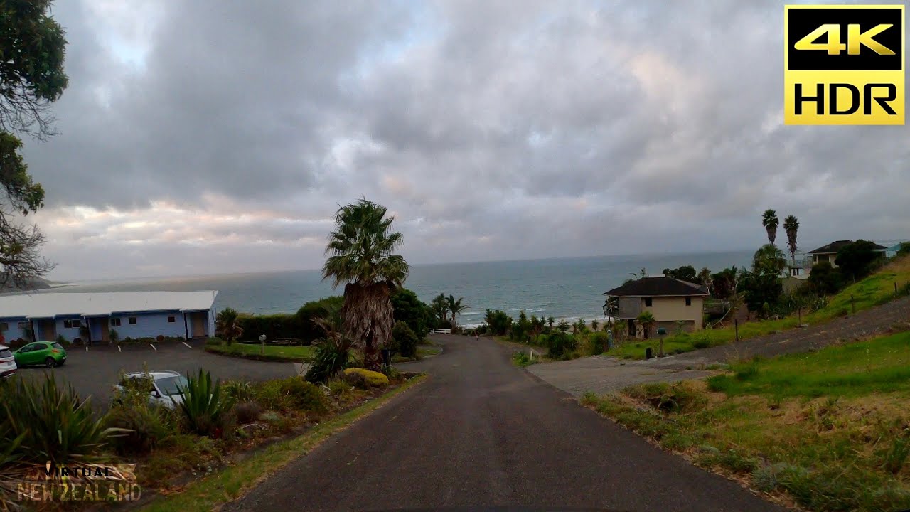 【4K HDR】Driving Ahipara Town Northland New Zealand!