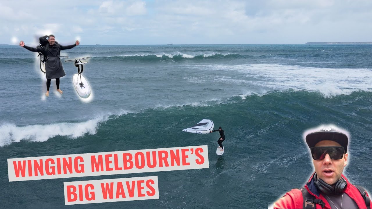 Winging in Melbourne's BIG waves 🌊
