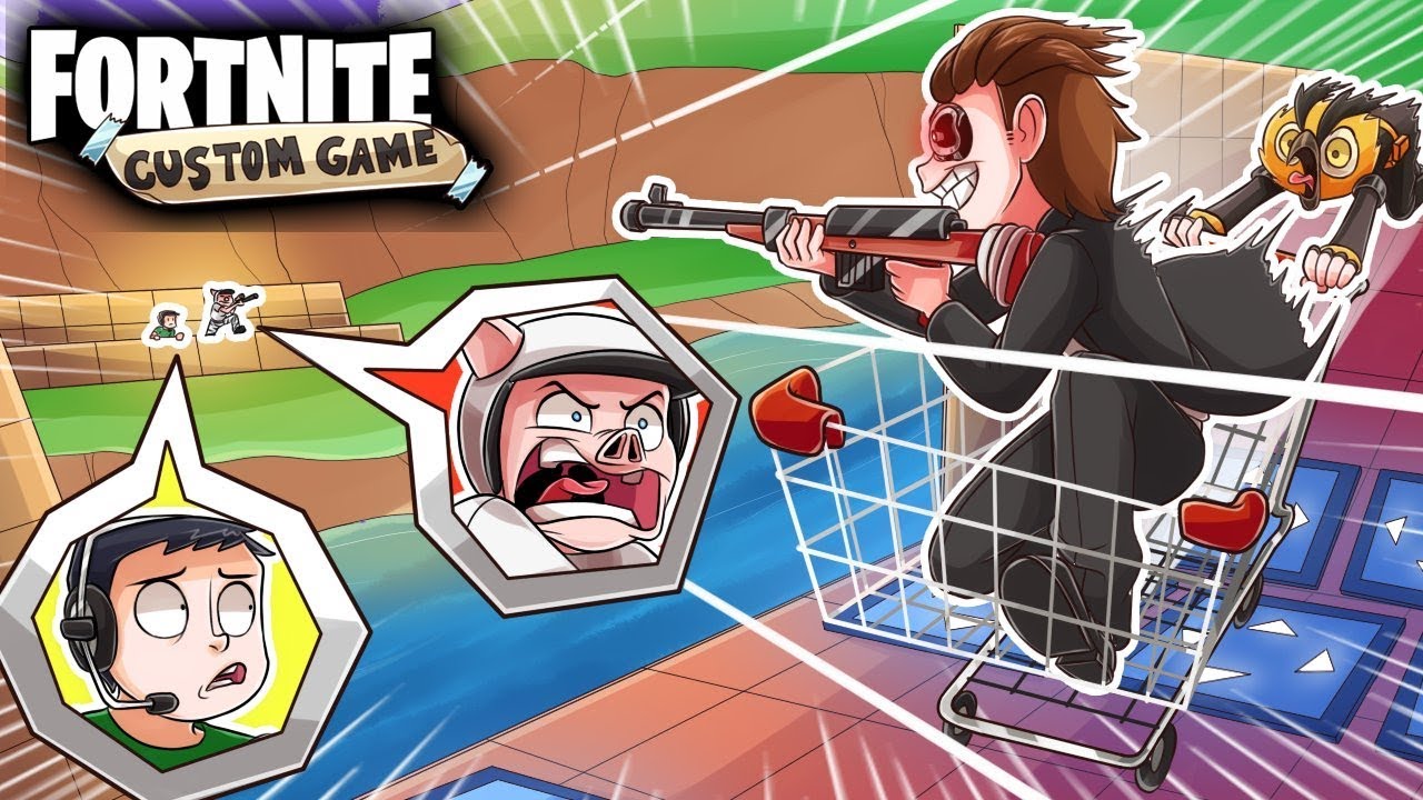 NEW SNIPERS VS SHOPPING CARTS CUSTOM GAME! (Fortnite Playground Mode Funny Moments)