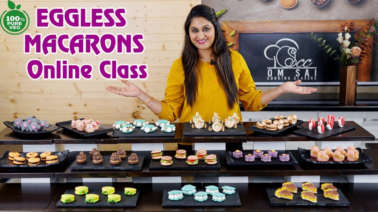 Eggless Macarons Online Class ☎️ Call 8551 8551 04 ☎️ 8551 8551 03 By Om Sai Cooking Classes