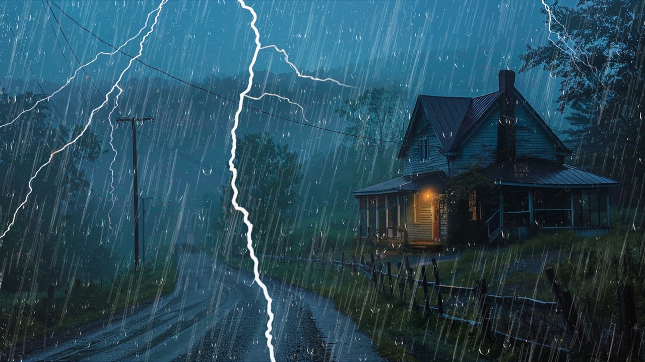 Ruido de Lluvia y Truenos para Dormir Profundo 🌧️ Sonidos de la Naturaleza para Relajarse