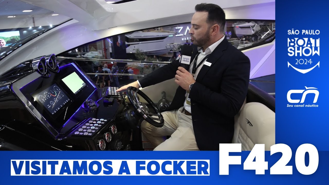 Visitamos a Focker F420 no estande da Fibrafort no São Paulo Boat Show 2024