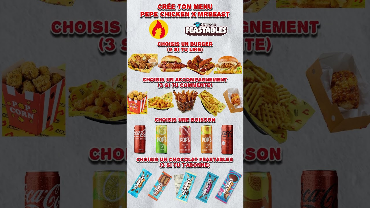 CRÉE TON MENU PEPE CHICKEN x FEASTABLES 🍔🍫