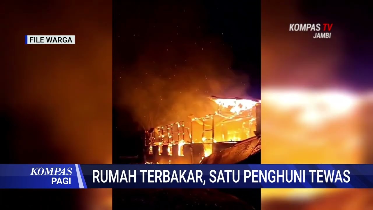 Rumah Terbakar Satu Penghuni Tewas