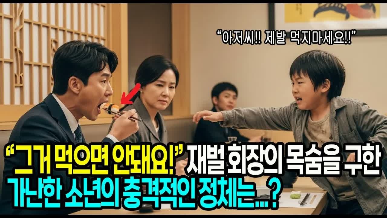 “먹지 마세요!” 가난한 소년의 외침, 예상치 못한 재벌 회장의 목숨을 구했는데…그 소년의 정체는？#사연라디오 #오디오북 #인생사연 #노후의지혜