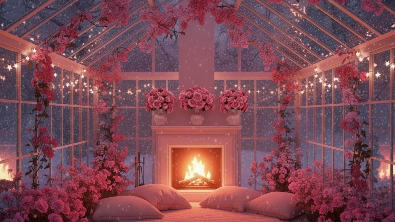 Roses oil Painting Art Wallpaper for Background Screensaver for TV Art Gold Frame