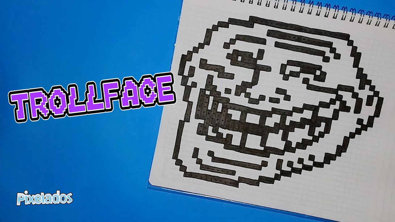 COMO DIBUJAR TROLLFACE PIXEL ART - PIXELADOS