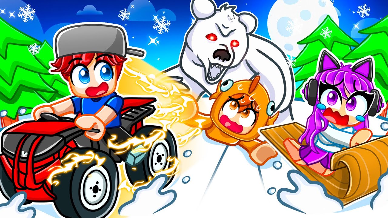 I Pretended To Be a NOOB, Then Used an ATV in Roblox A Snowy Trip!