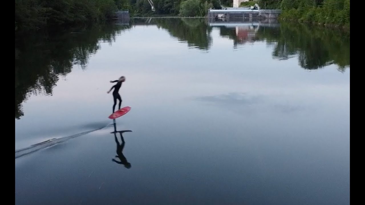 Epic pumpfoil session in Austria testing the new F-one Jam 1600 Foil
