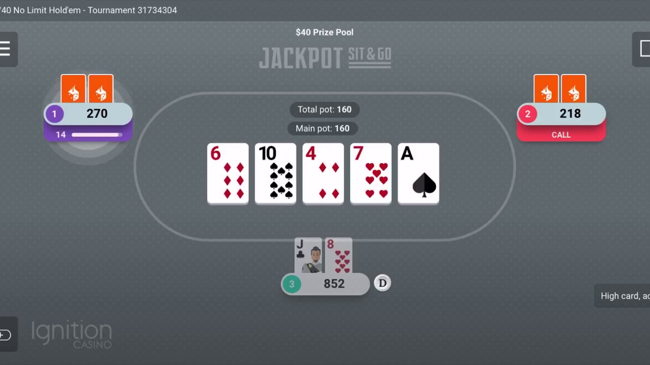 Jackpot Sit N Go Strategy - On Ignition Poker App
