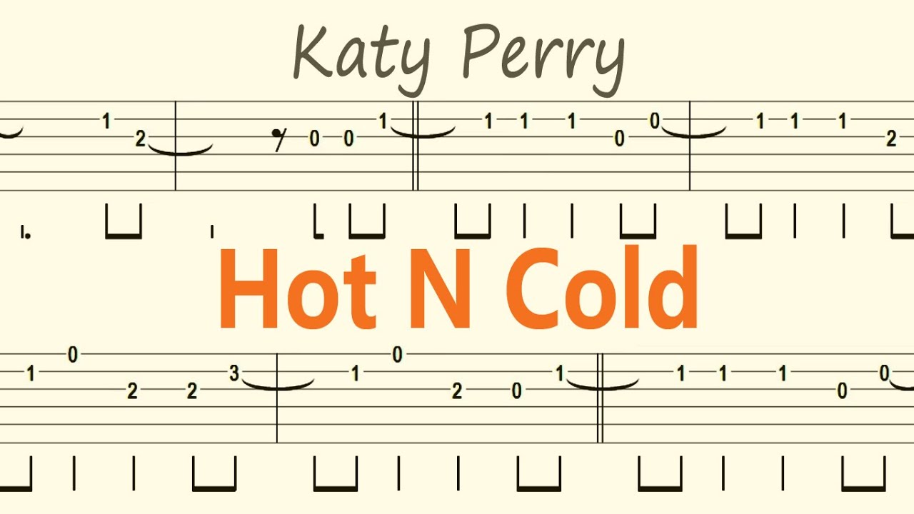 Hot N Cold / Katy Perry / Guitar Solo Tab+BackingTrack