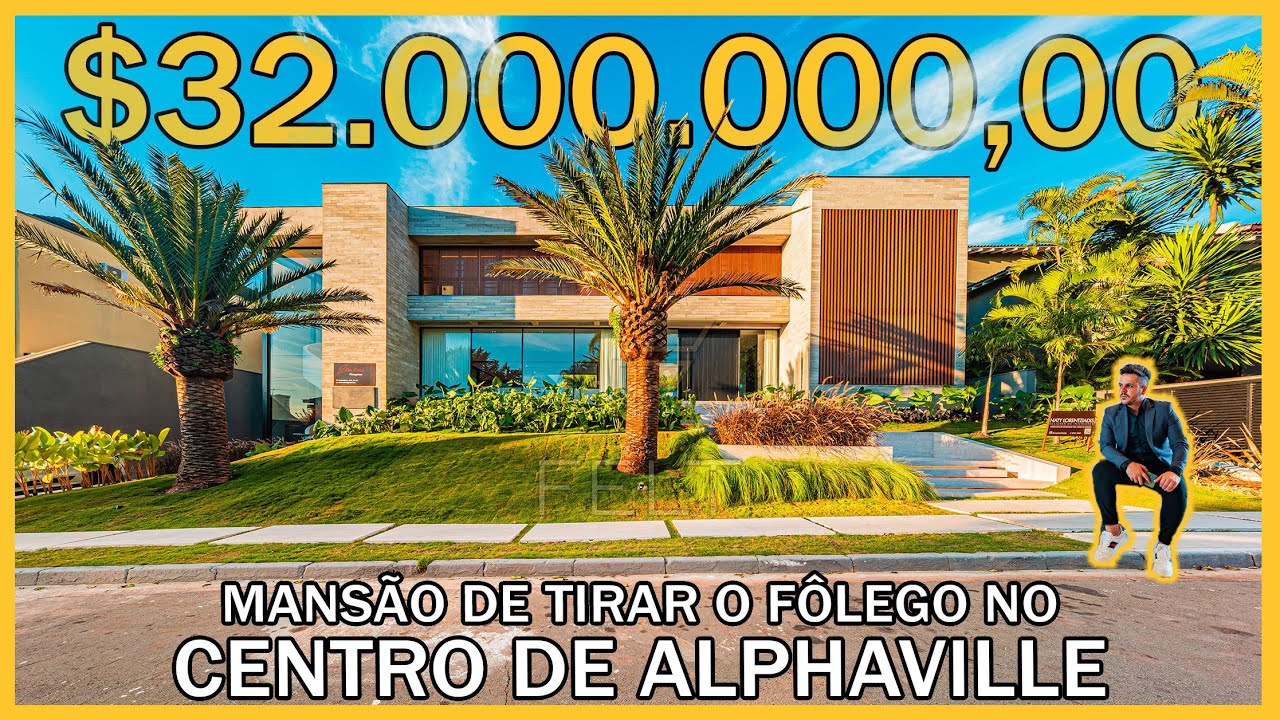 MANSÃO DE R$32.000.000,00 EM ALPHAVILLE - SÃO PAULO - AUTOMACÃO COMPLETA - ESCADA HELICOIDAL