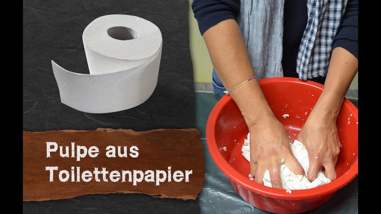 Pulpe (Pappmaché) aus Toilettenpapier selber machen