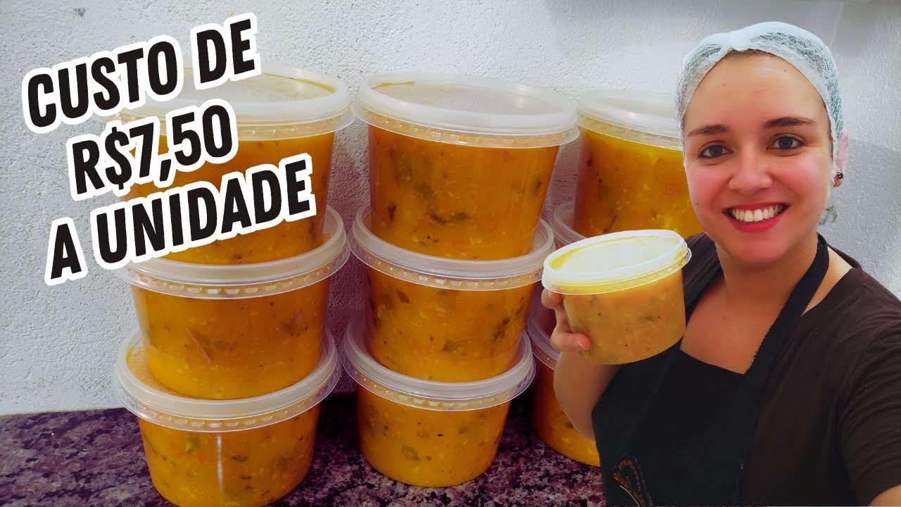 FIZ CALDO DE ABÓBORA COM CARNE SECA PARA VENDER NO RESTAURANTE