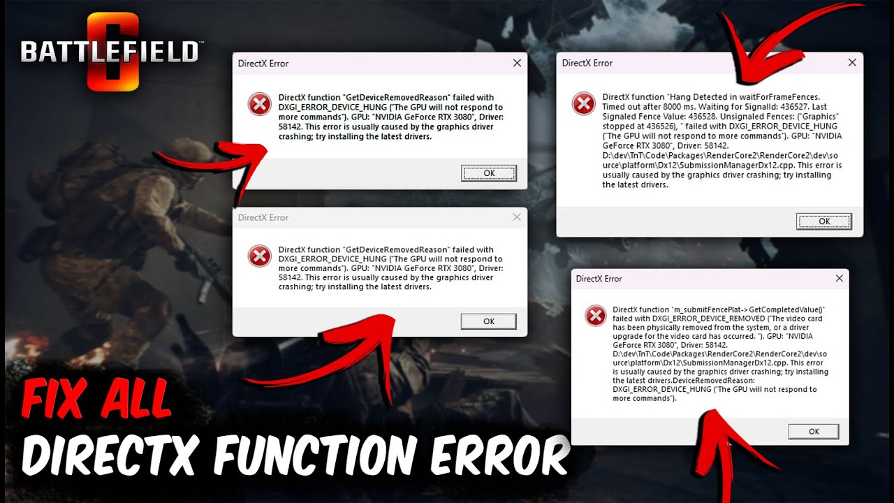 Battlefield 6: Fix All DirectX Function Errors | DXGI, Device Hung & Device Removed Crashes