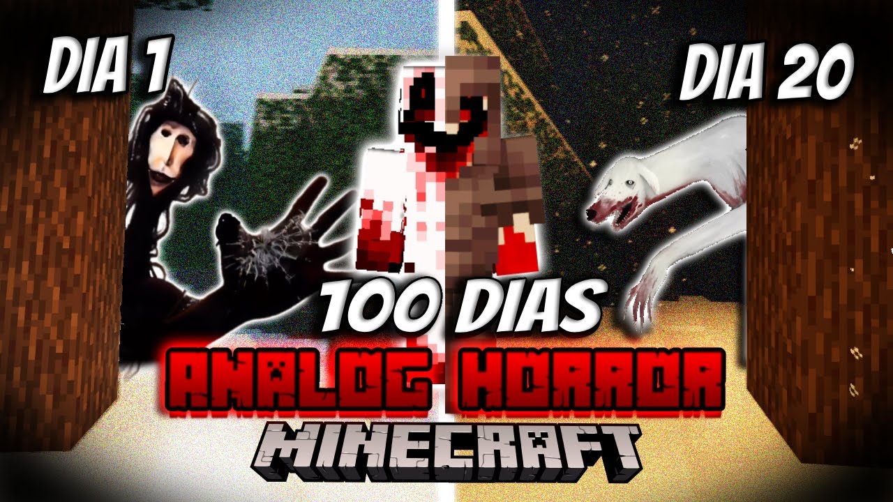 NUNCA debí JUGAR con estas criaturas en MINECRAFT | 100 días con criaturas de terror analógico