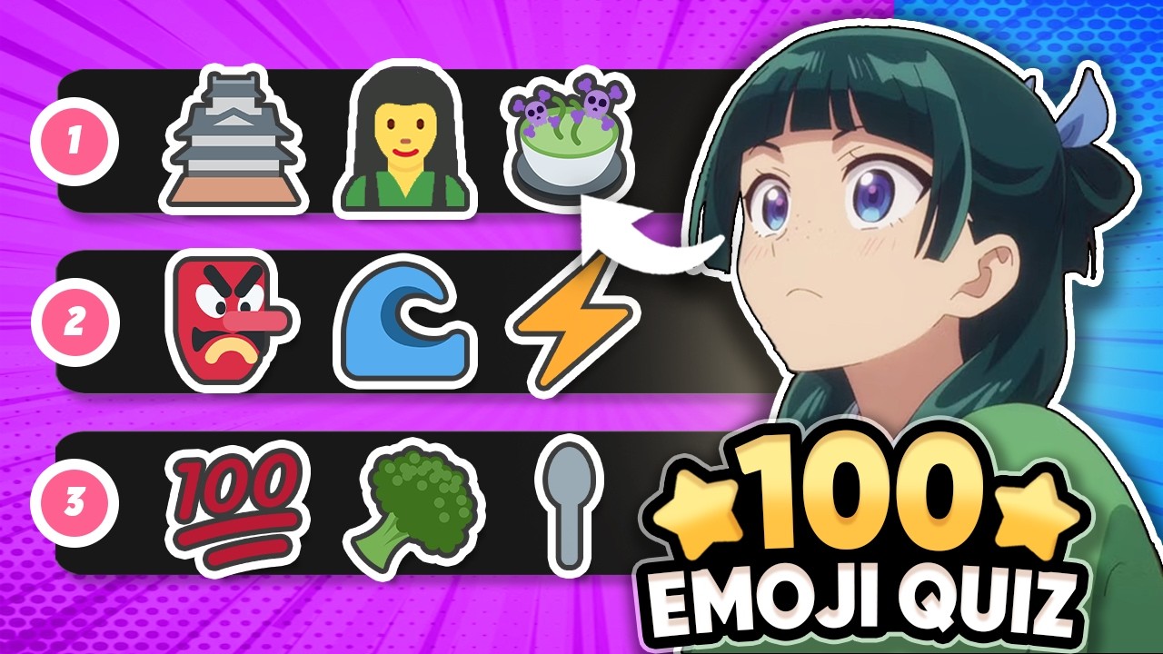 ВИКТОРИНА ПО АНИМЕ-ЭМОДЗИ 🕹️🔥 | Угадай 100 культовых аниме-эмодзи 🌟