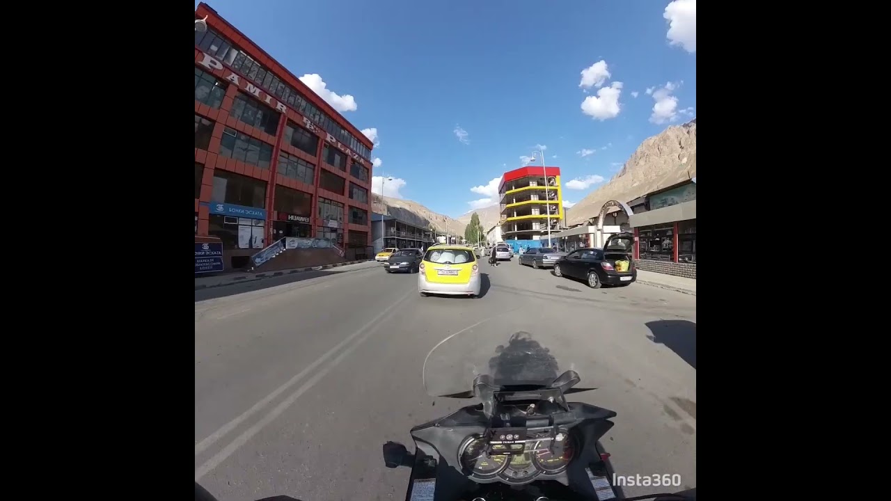 Khorog, capital of GBAO (Pamir) in a glance #solobikeride #motorcycletrip #pamirhighway