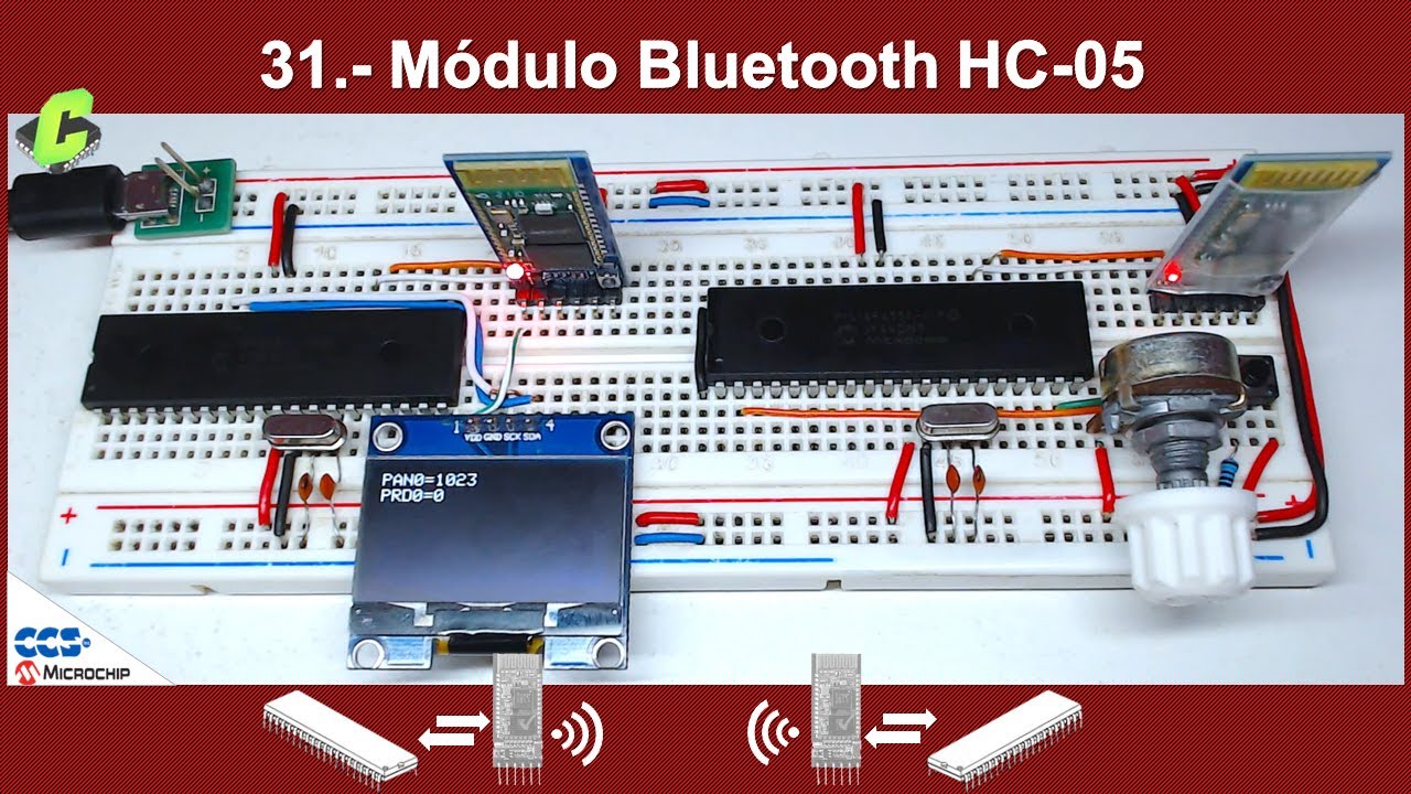 31.- Módulo Bluetooth HC-05 Comunicación Half Duplex | Curso Microcontroladores PIC