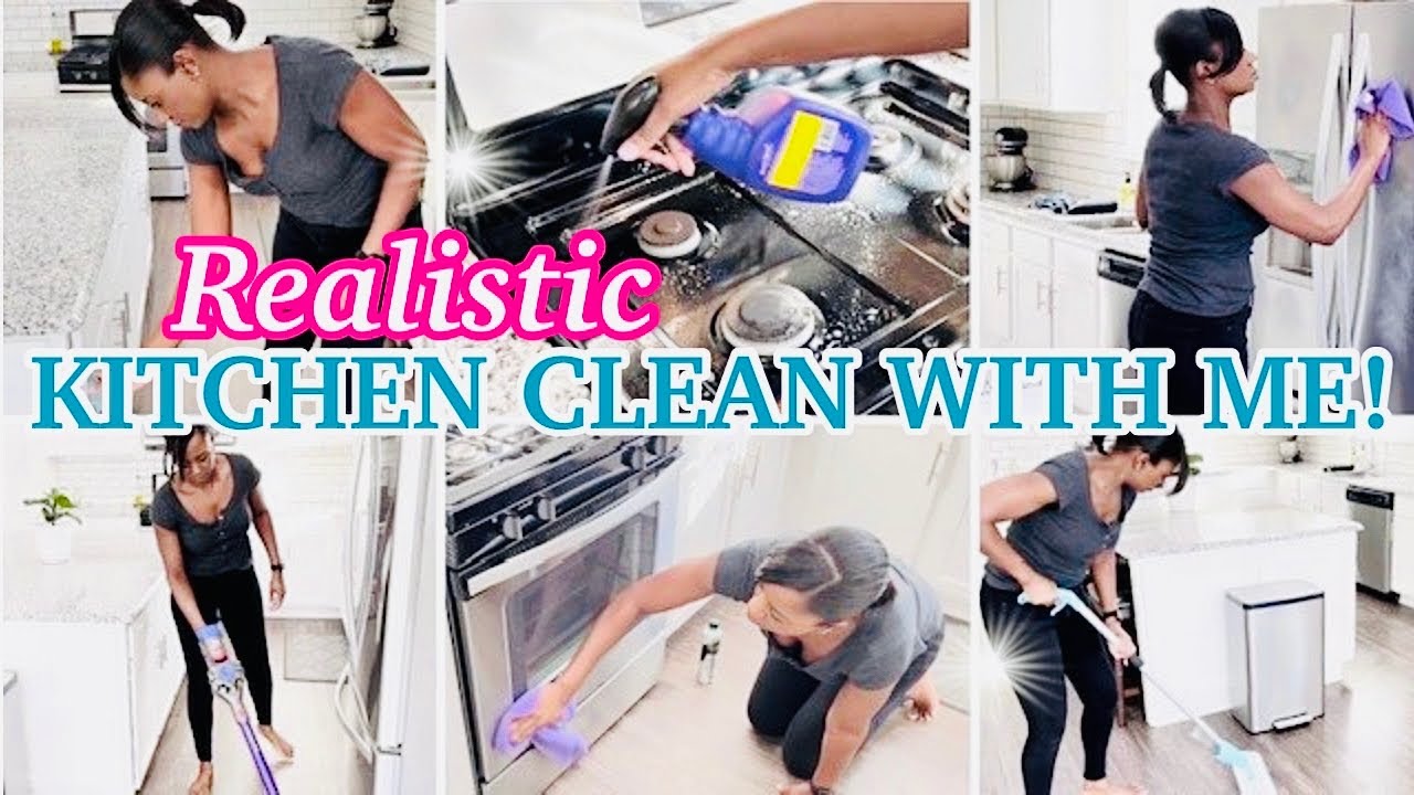 NEW! REALISTIC KITCHEN CLEAN WITH ME / ULTIMATE CLEANING MOTIVATION KITCHEN EDITION / Crystal Renee